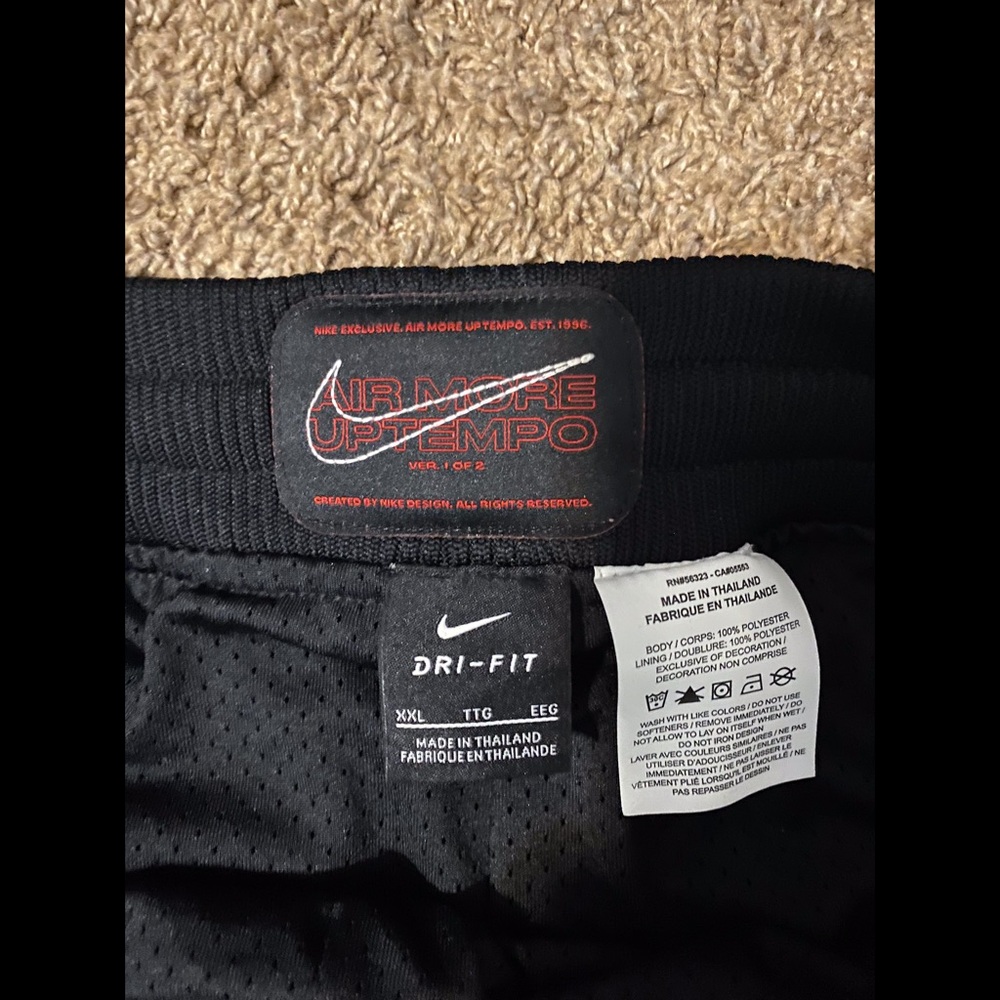 Nike Air More Uptempo Basketball Shorts 2xl - Picture 3 of 5
